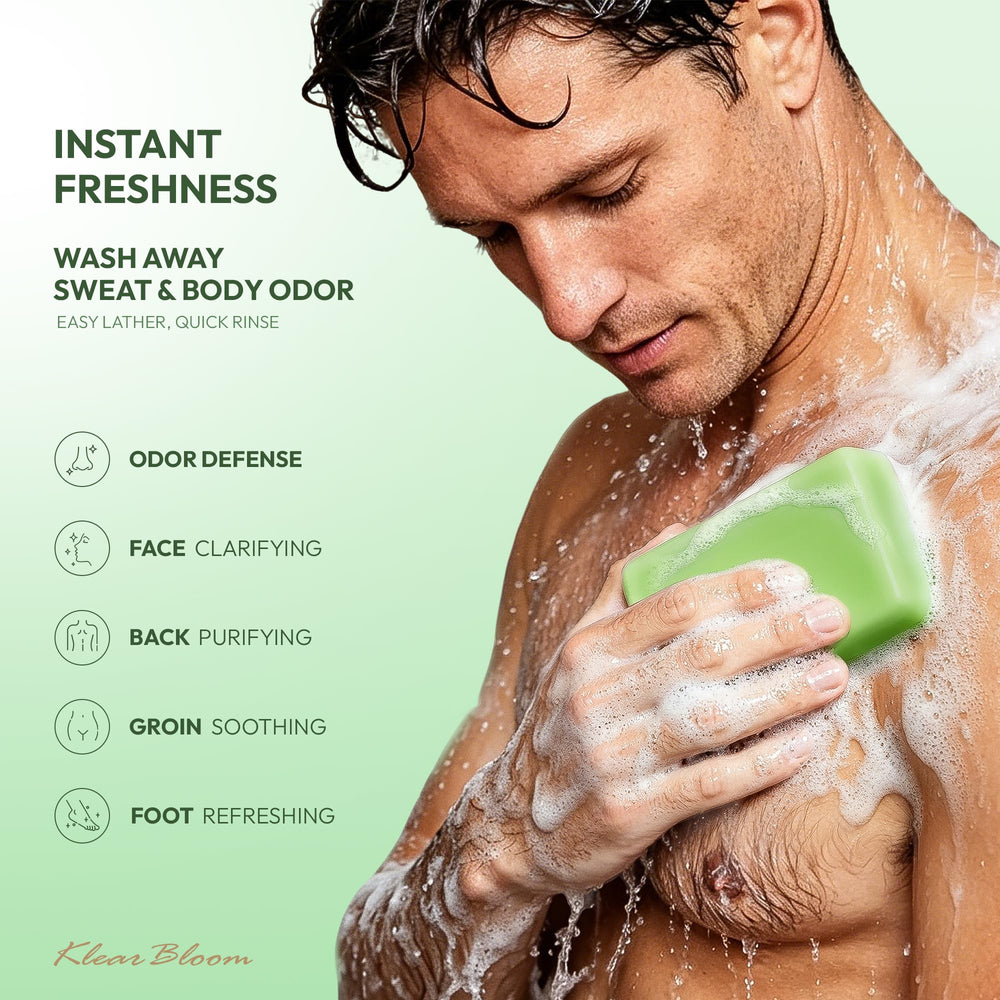 KlearBloom rich foam from foaming net demonstrating deep cleanse