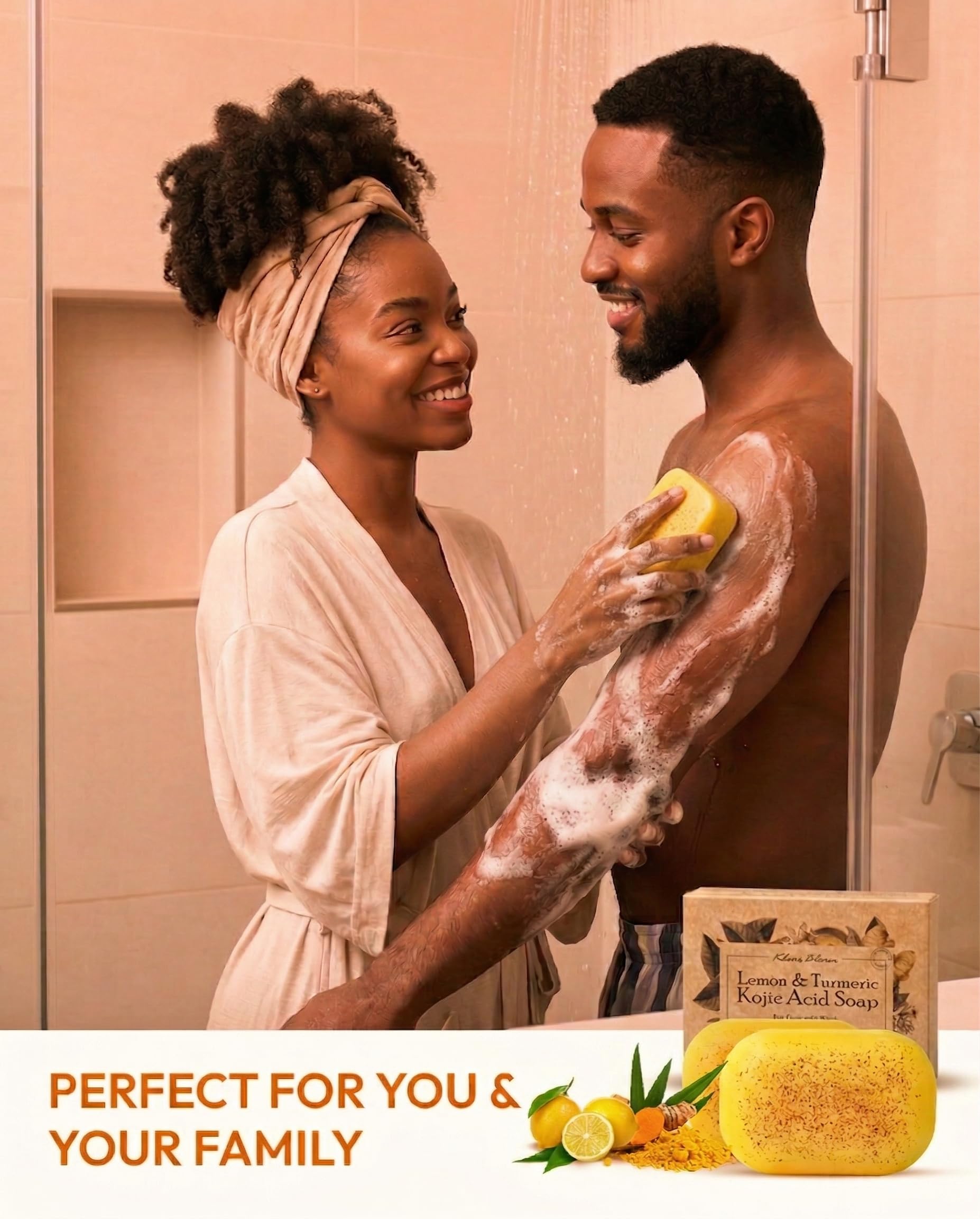 KlearBloom soap on bathroom shelf in lifestyle scene promoting daily use comfort