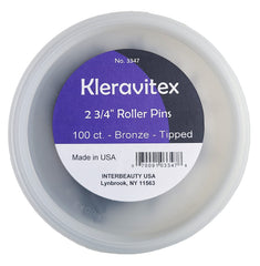 Kleravitex front tub packaging showing 100 bronze jumbo pins and tidy storage benefit