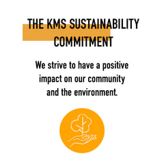 Close-up of KMS ingredient label featuring PVP polymer and carnauba wax