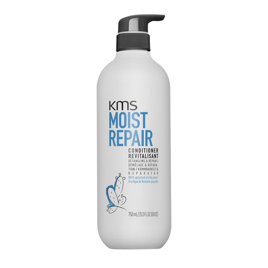 KMS front bottle view showing label and benefit of lightweight moisture