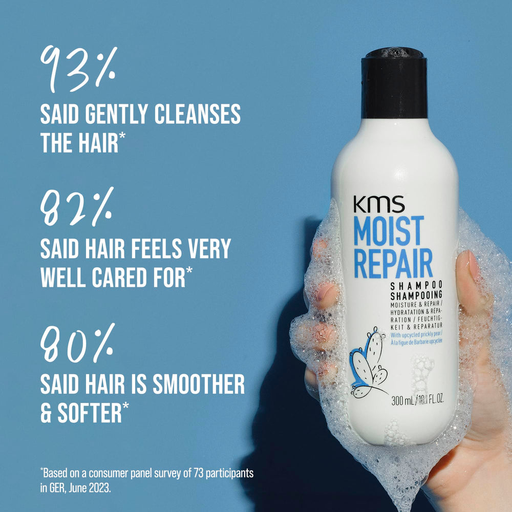 KMS MoistRepair paired with MoistRepair Conditioner, improves moisture and manageability