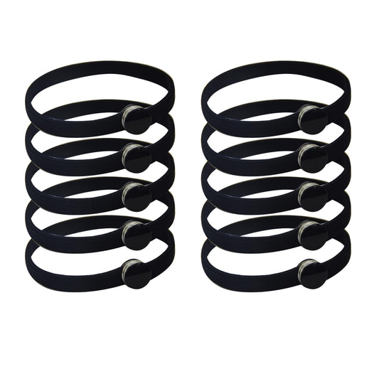 KMYZQDV front packaging showing 10 snap hair ties and benefits