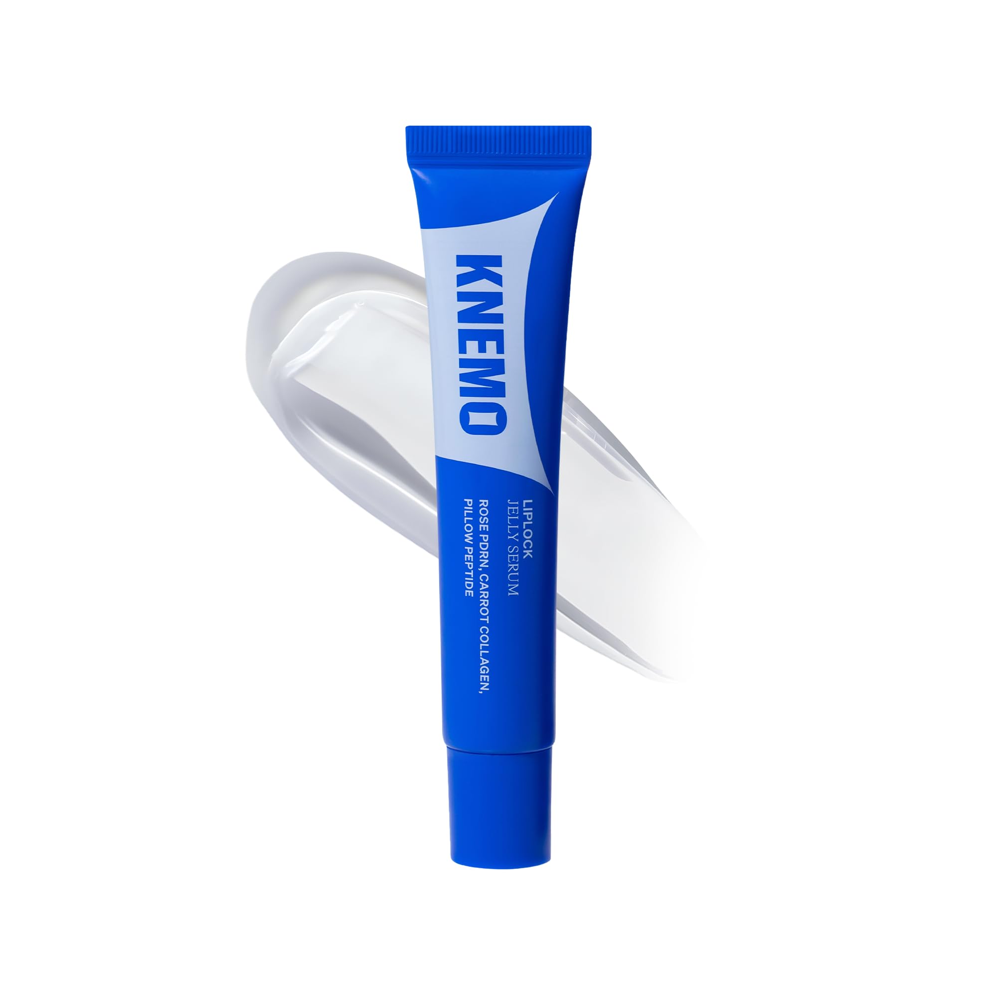 KNEMO front packaging showing LipLock Jelly Serum and product benefit