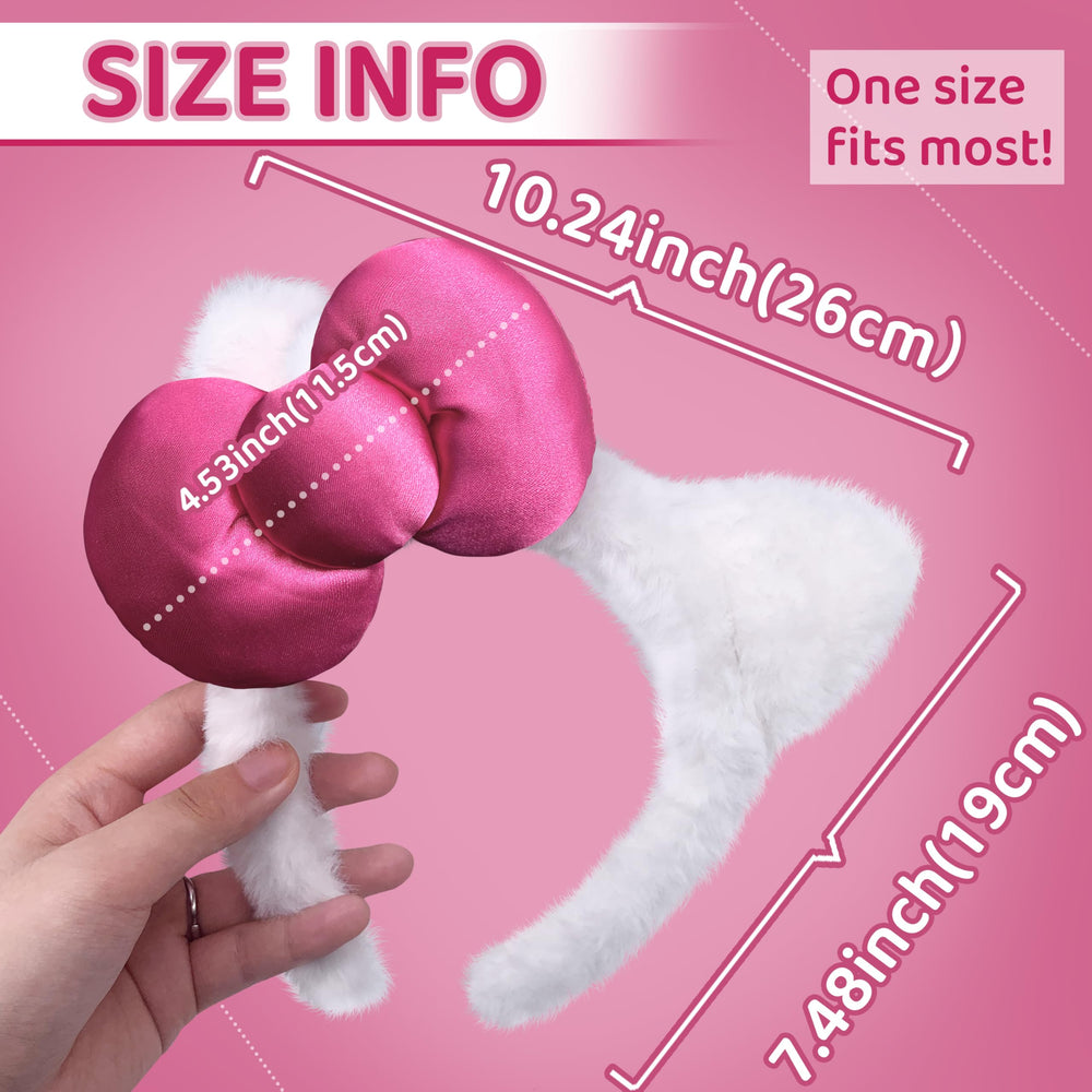 Kobataro pink bow close-up satin detail highlighting color and shine benefit for photos