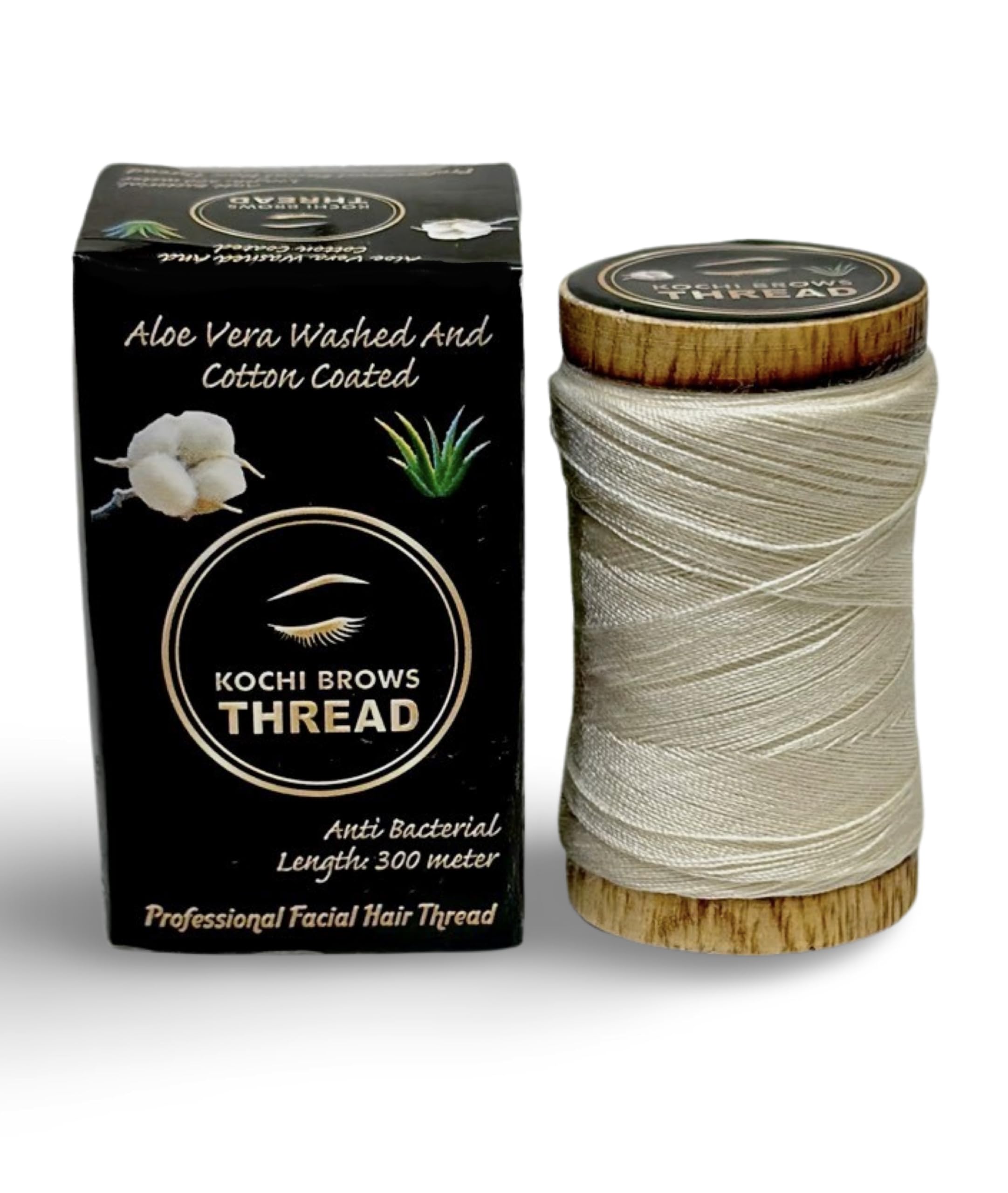 Kochi Co spool front packaging showing natural ingredient benefit