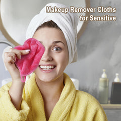KODAMO close-up microfiber texture showing gentle lift of makeup