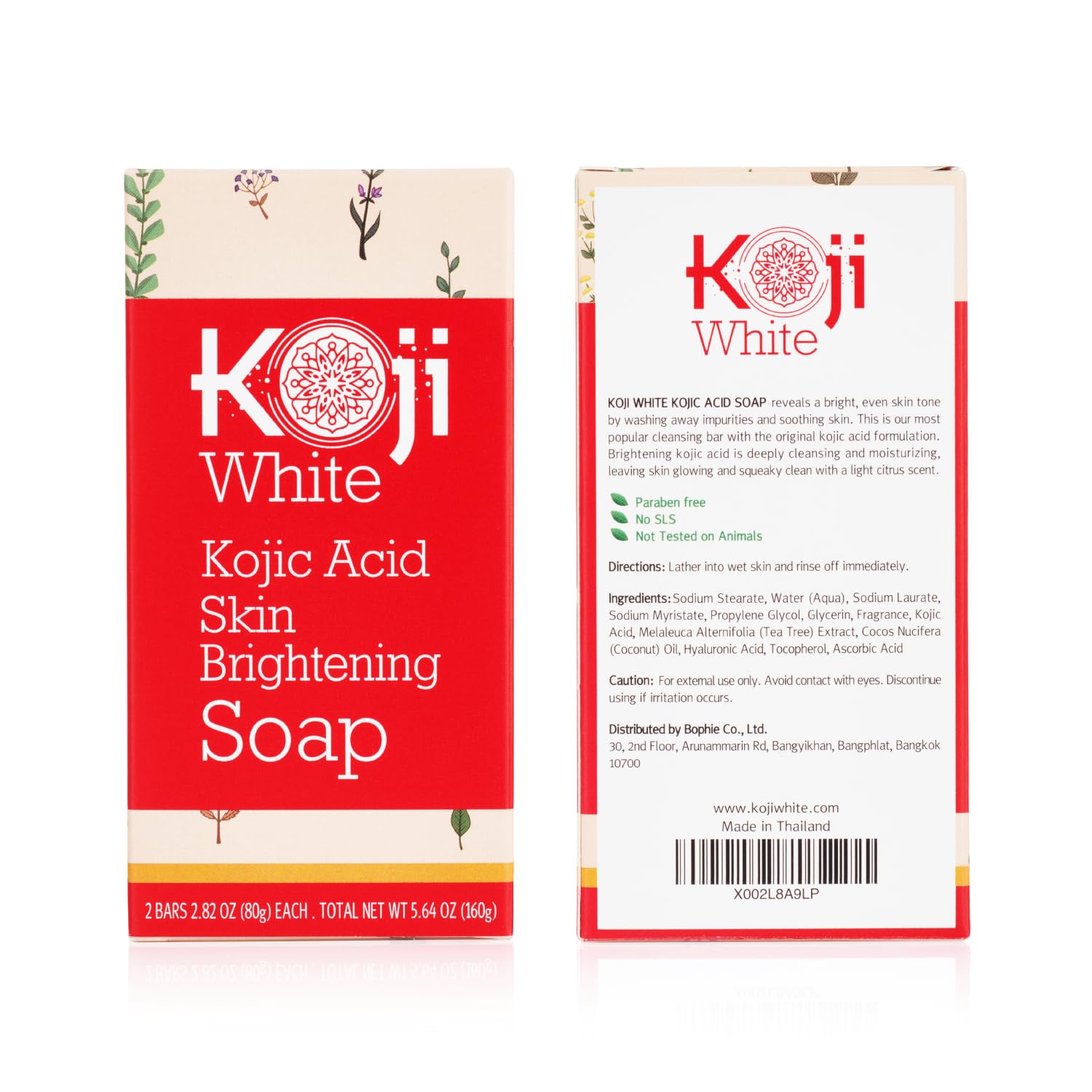 Koji White conceptual before-and-after flatlay representing improved tone and clarity benefit