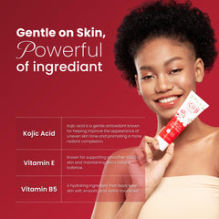 Koji White creamy foam on hand demonstrating gentle cleansing action