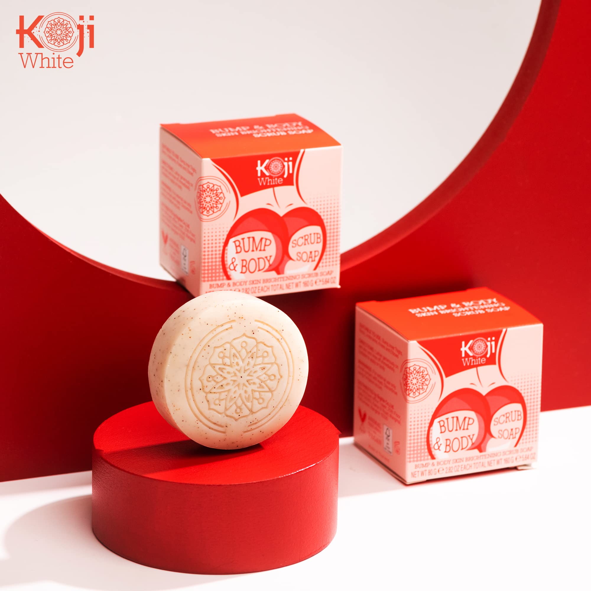 Koji White in a styled bathroom scene conveying daily skincare routine use
