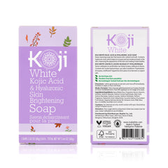 Koji White soap in hand showing easy grip and use