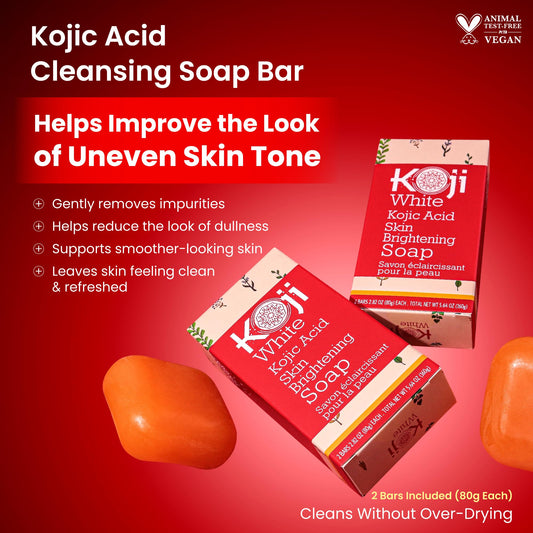 Koji White soap lather and texture demonstrating gentle cleansing and hydration benefit