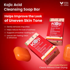 Koji White soap lather and texture demonstrating gentle cleansing and hydration benefit