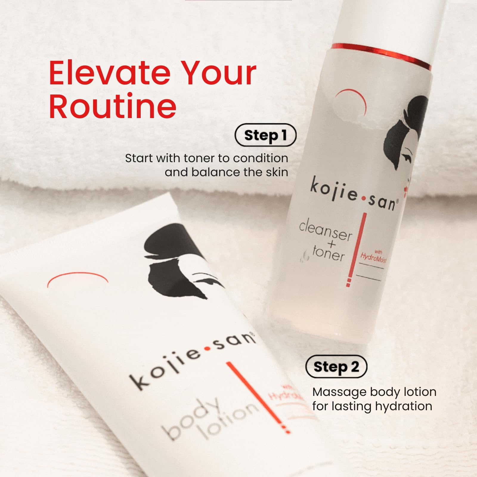 Kojie San applied to cotton pad for gentle, effective cleansing