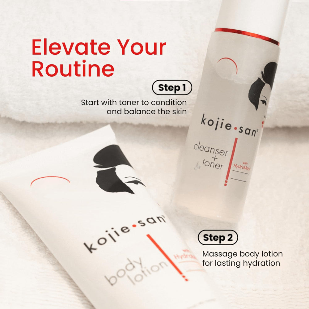 Kojie San applied to cotton pad for gentle, effective cleansing