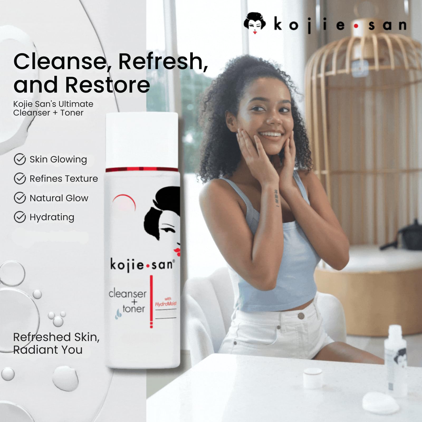 Kojie San botanical ingredient display emphasizing natural-derived formula