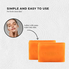 Kojie San bar applied to face near mirror showing targeted use