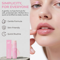 Kojxou balm stick applying under eye to reduce fine-line appearance