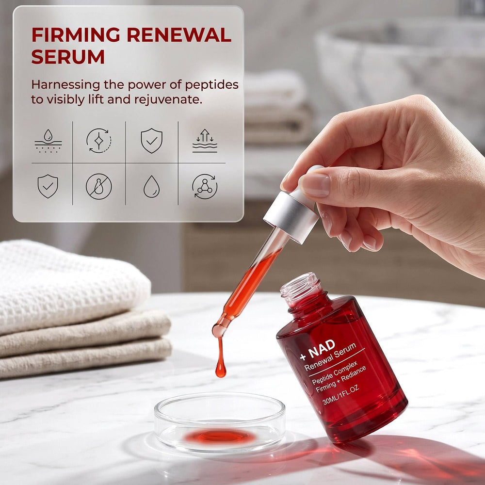 Kojxou serum droplet texture on skin demonstrating quick-absorbing hydration benefit