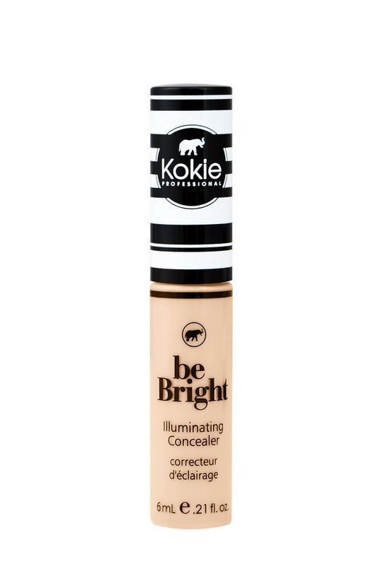 Kokie Be Bright front tube showing label and precise applicator for easy targeted coverage