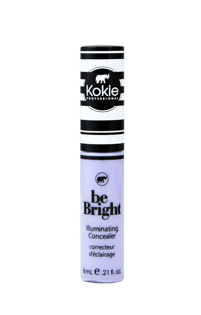 Kokie Be Bright Lavender front packaging shows tube and applicator for brightening
