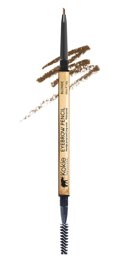 Kokie Blonde GB263 front packaging showing slim retractable pencil for precise brows