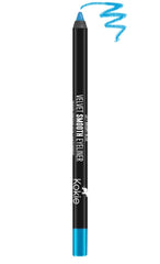 Kokie front packaging bright blue pencil showing compact, travel-friendly design and bold color