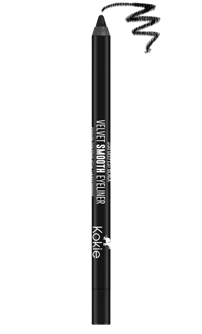 Kokie eyeliner front packaging showing Deepest Black shade for bold definition