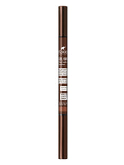 Kokie eyeliner in use on model showing metallic copper pop and matte brown depth