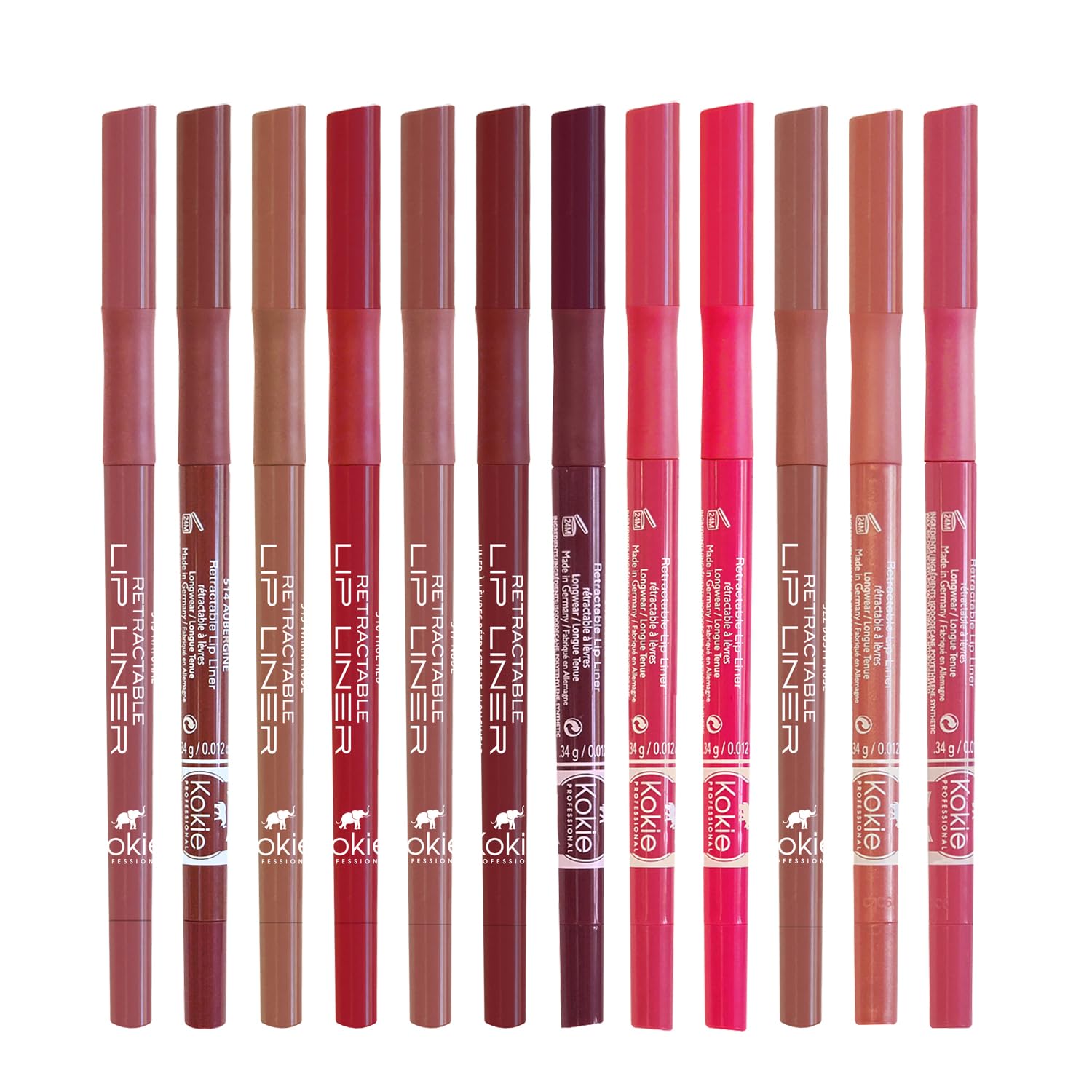 Kokie liner in use on lips demonstrating defined shape and waterproof hold