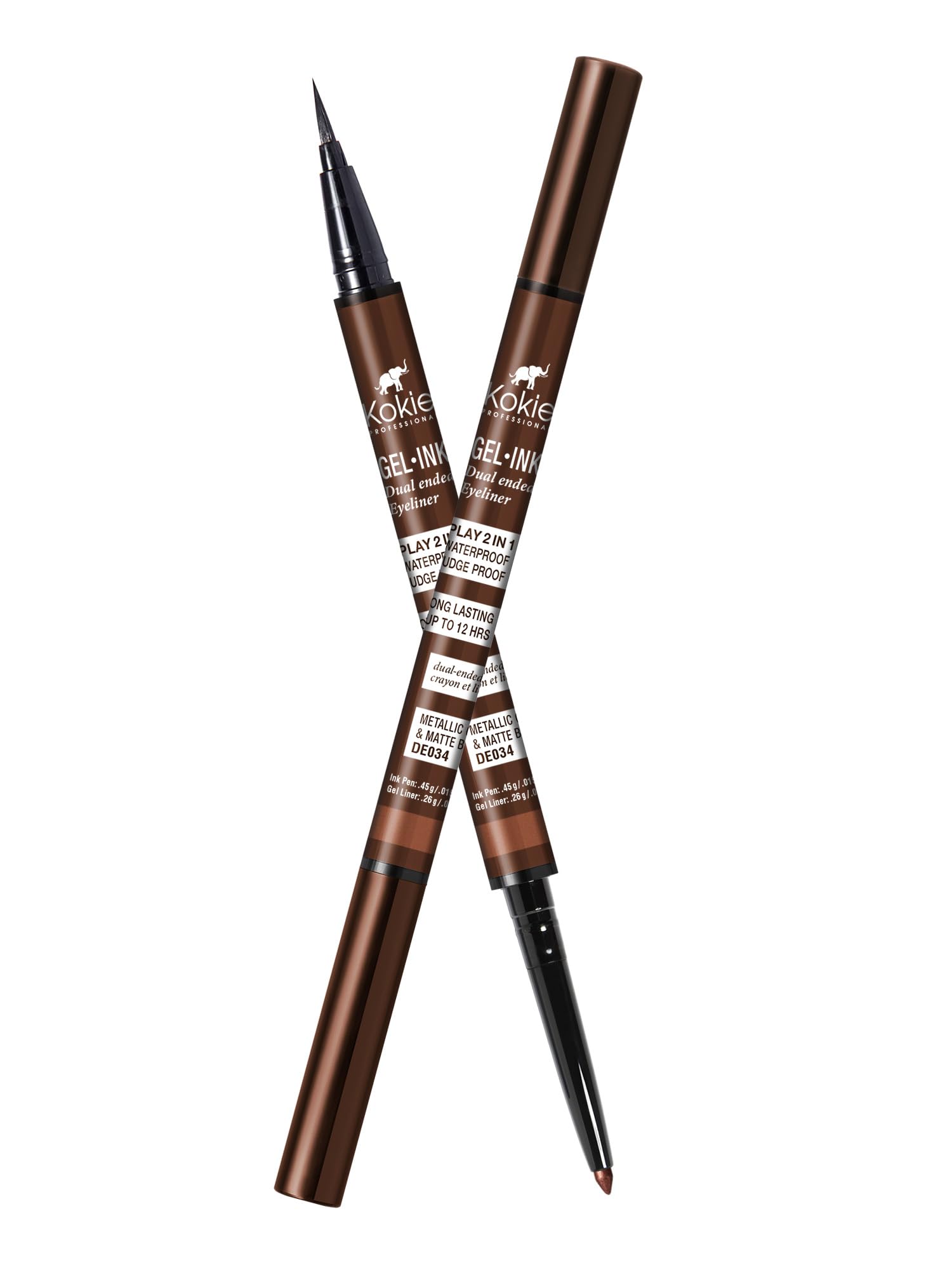Kokie liquid tip close-up showing fine point for precise, sharp eyeliner application