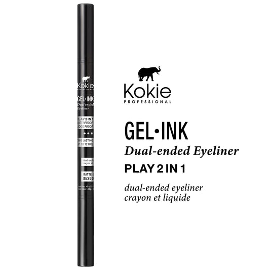 Kokie liquid tip closeup delivering precise lines and intense pigmentation