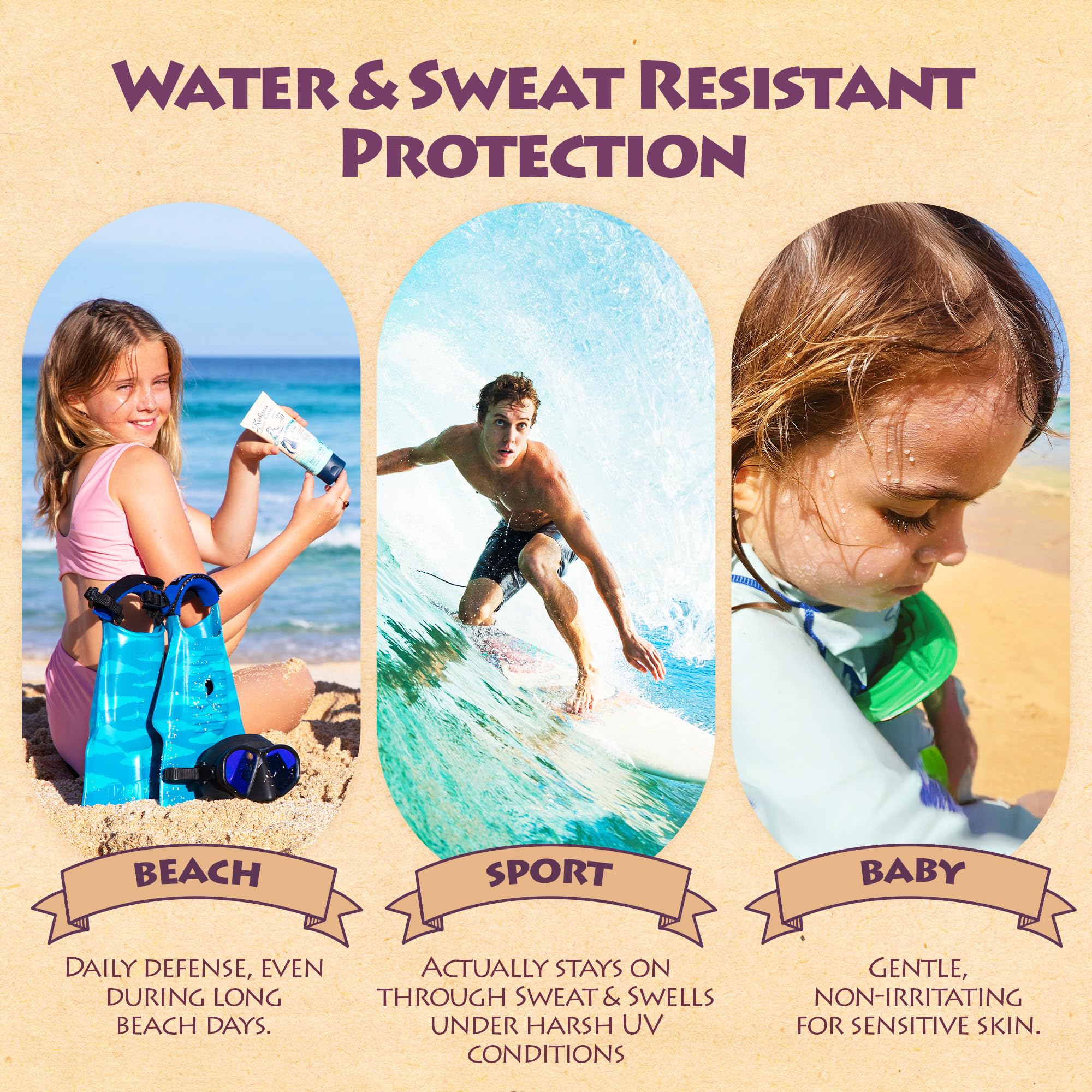 kokua sun care rubbed into arm showing clear finish and hydration