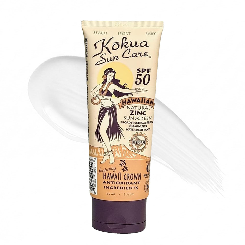 kokua sun care front tube showing SPF 50 and reef-safe benefit