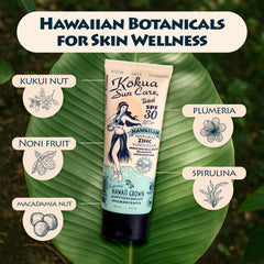 Kokua Sun Care texture close up revealing creamy, blendable zinc oxide formula