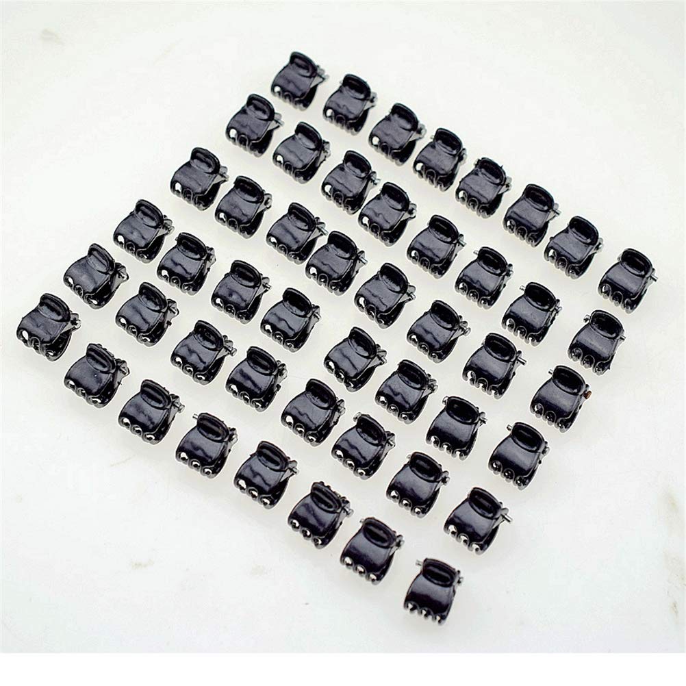 KOLIFU mixed black brown clear clips spread to show color matching