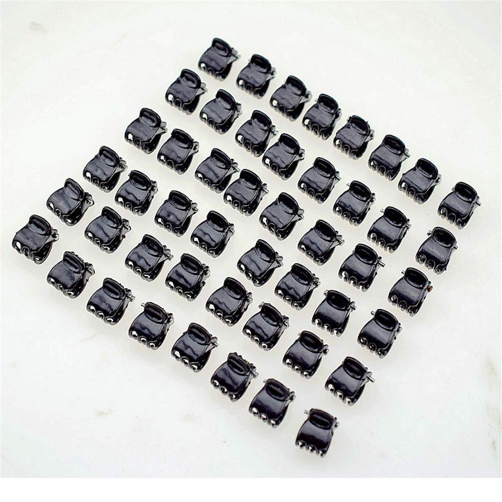 KOLIFU mixed black brown clear clips spread to show color matching