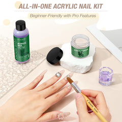 kolqkee accessories layout with tips and files for complete manicure setup