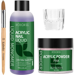 Kolqkee front packaging showing full acrylic kit and professional presentation benefit