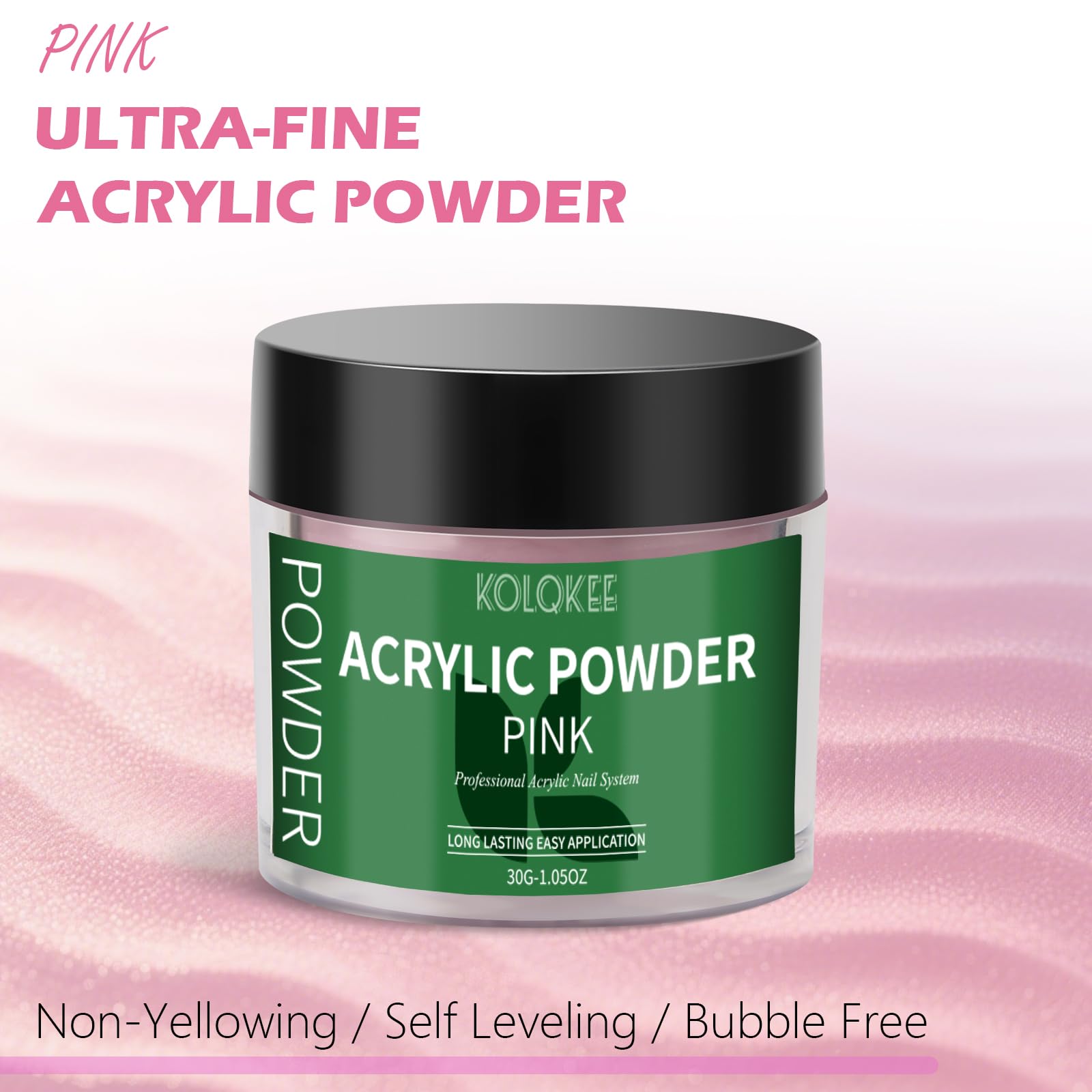 Kolqkee liquid monomer bottle displayed for low-odor fast-setting benefit