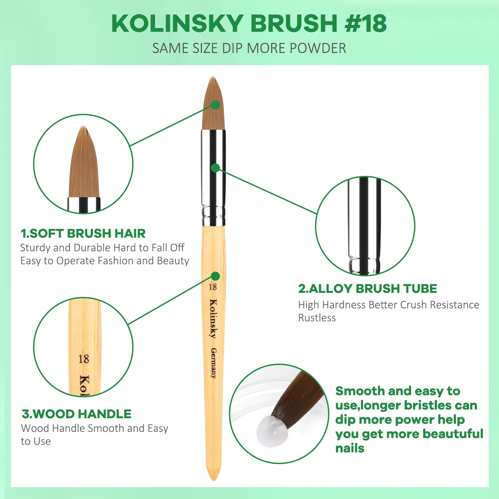 Kolqkee application scene with acrylic being shaped on nail, showing easy lamp-free use
