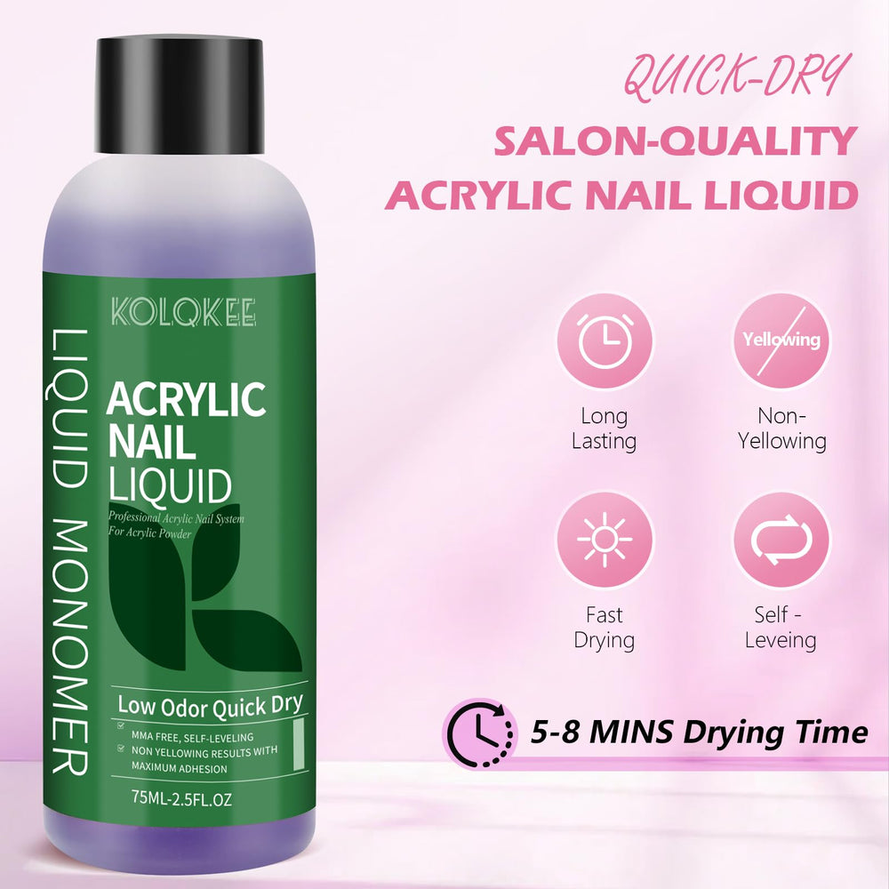 Kolqkee pink acrylic powder close-up revealing fine texture for smooth application