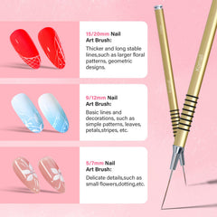 Komall brush painting gel polish on nail demonstrating smooth application benefit