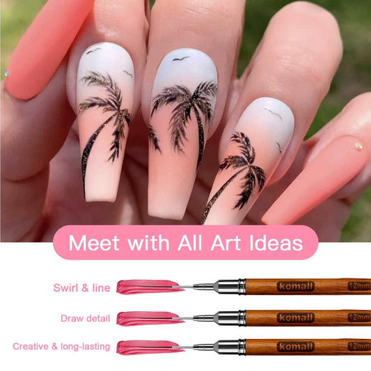 Komall closeup of nylon bristles highlighting precise tip shape and durability