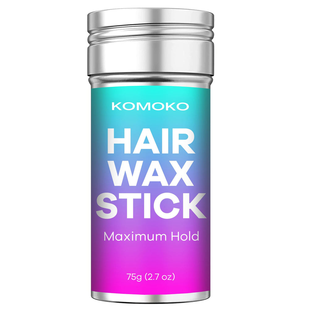 Komoko front packaging showing compact wax stick and label for travel convenience