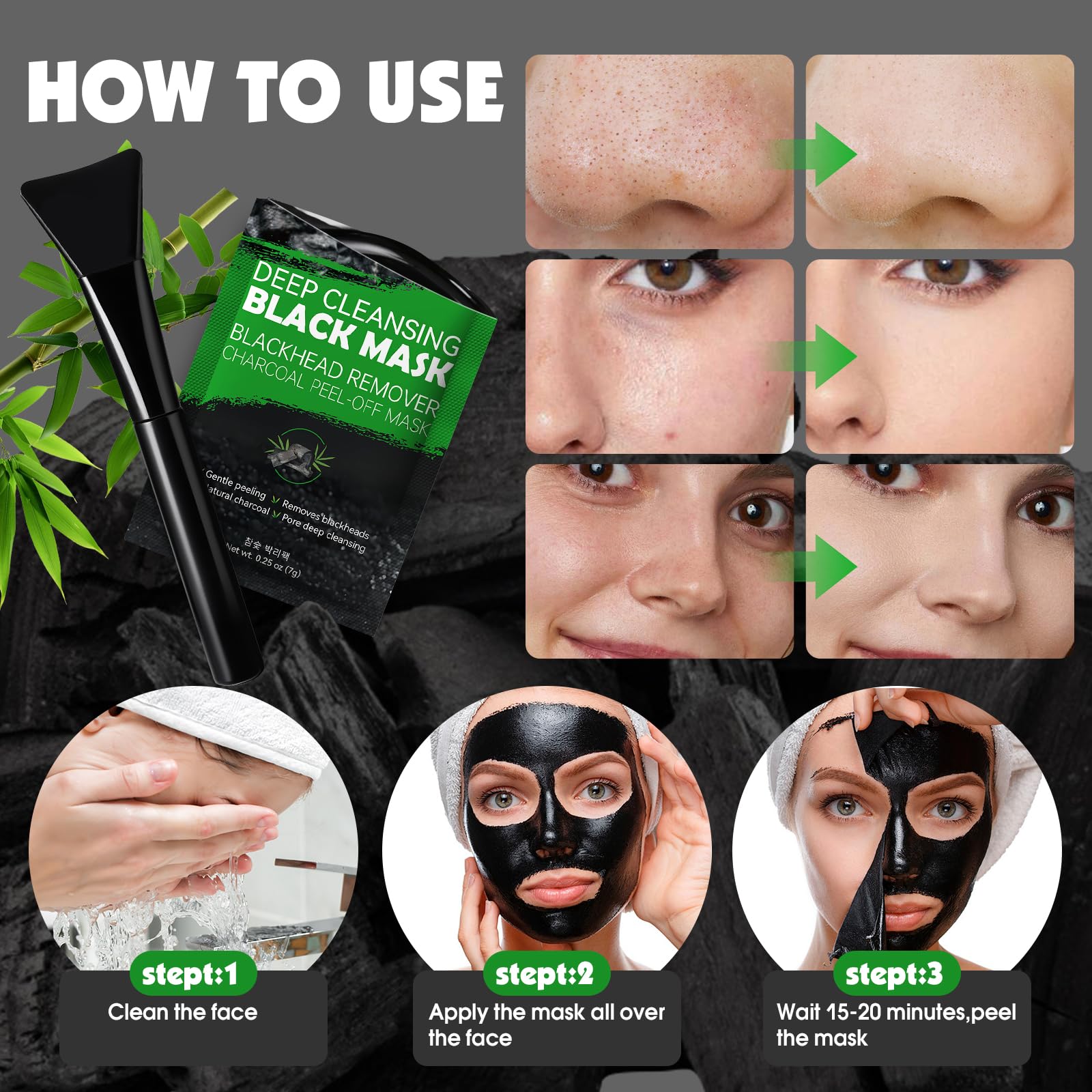 KONEUK mask application on man showing targeted T-zone treatment and pore care