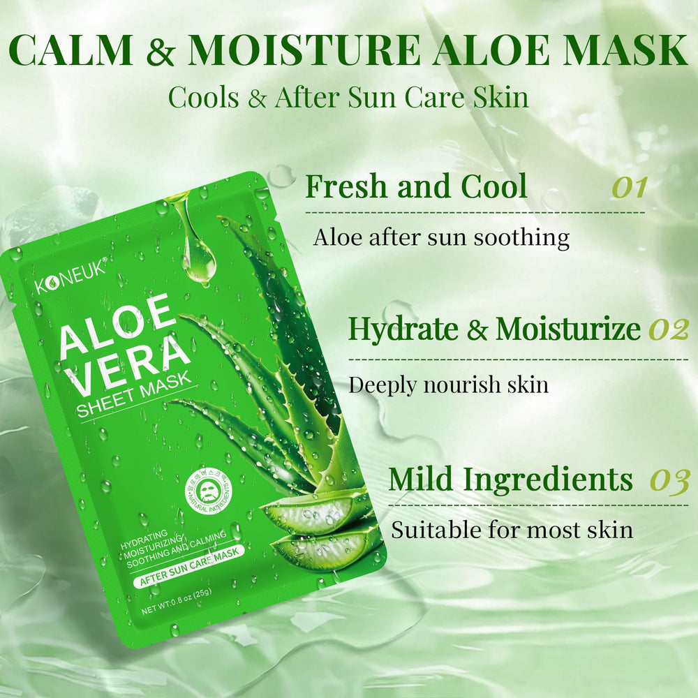 KONEUK aloe gel essence droplet on hand showing hydrating texture