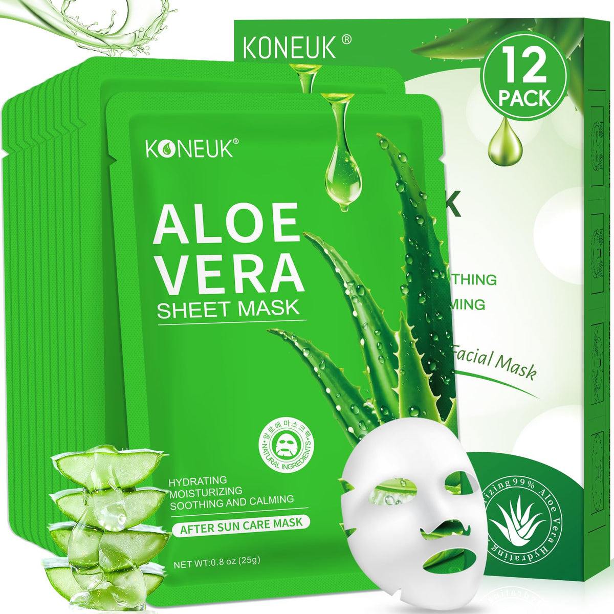 KONEUK front packaging showing the 12-pack and product benefits