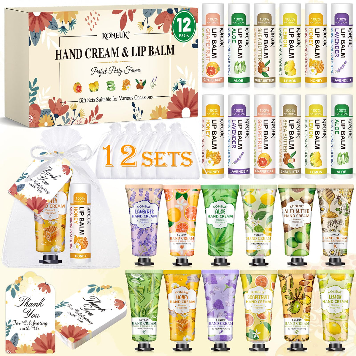 KONEUK front packaging showing full 12-pack set and neat presentation benefit gifting