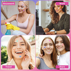 KONEUK lifestyle scene at a party showing discreet protective patches